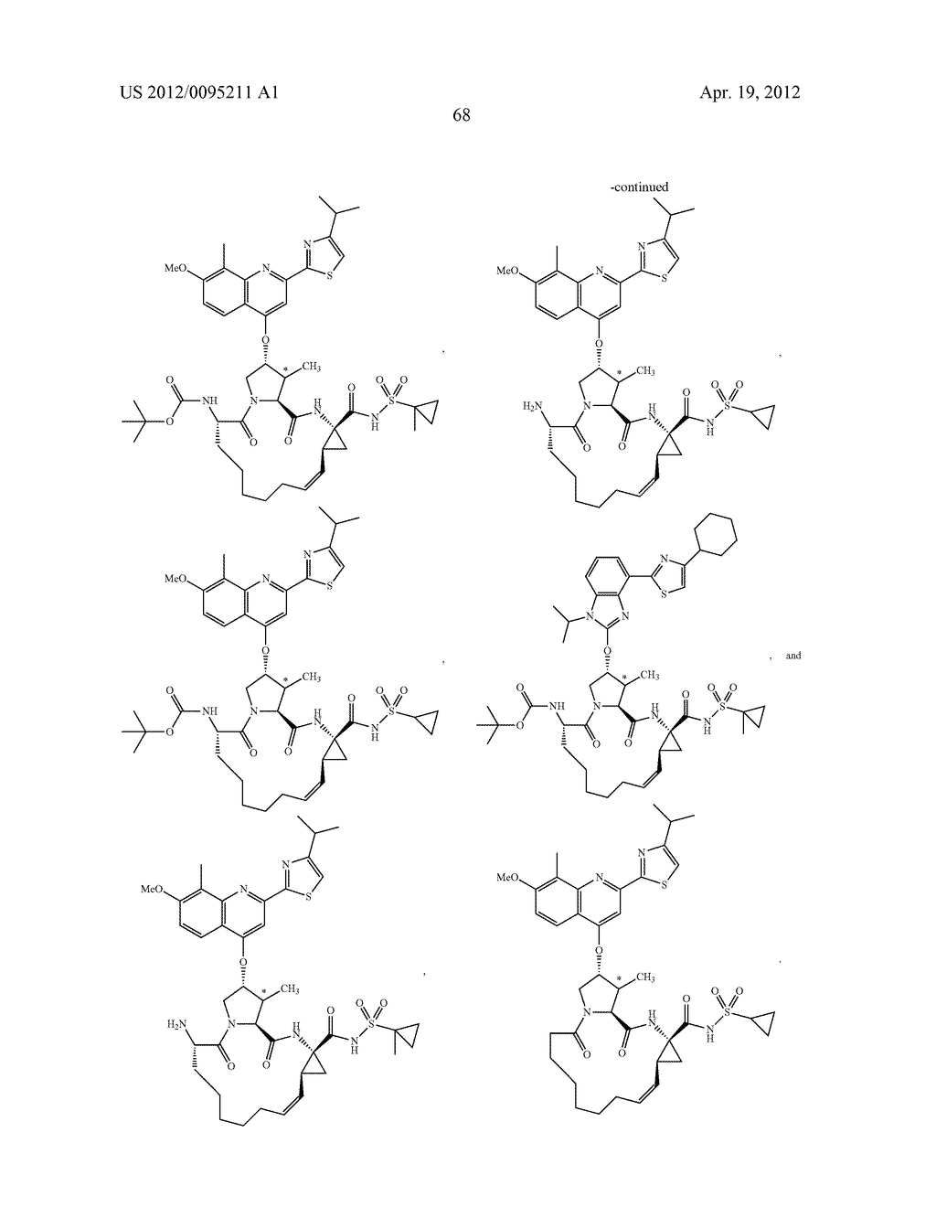 SUBSTITUTED PROLINE INHIBITORS OF HEPATITIS C VIRUS REPLICATION - diagram, schematic, and image 68