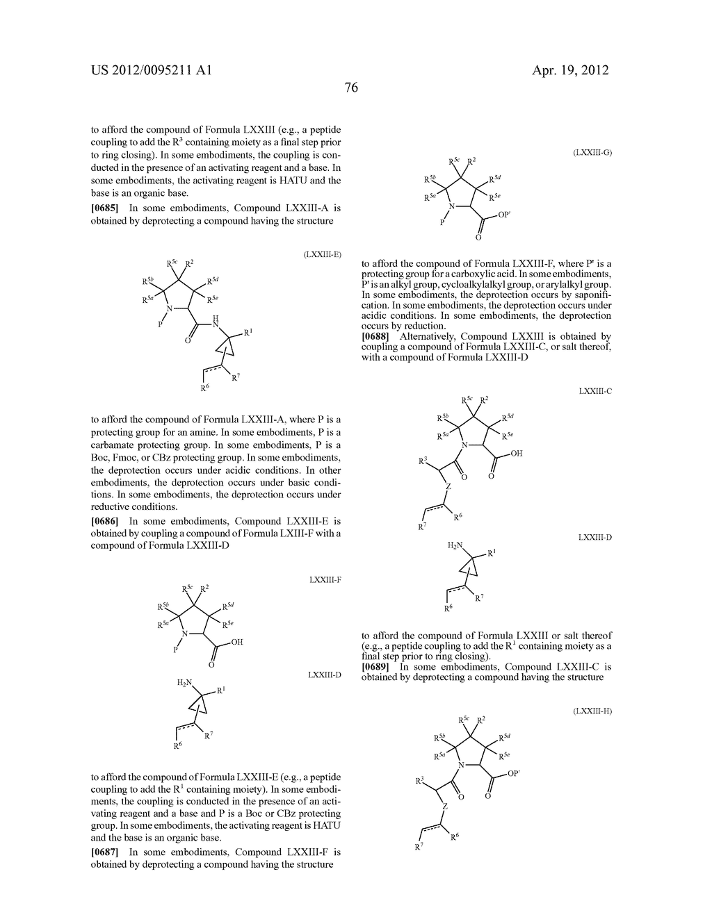 SUBSTITUTED PROLINE INHIBITORS OF HEPATITIS C VIRUS REPLICATION - diagram, schematic, and image 76