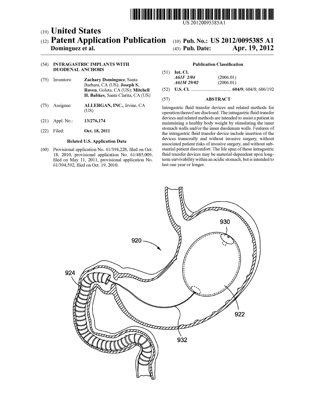 INTRAGASTRIC IMPLANTS WITH DUODENAL ANCHORS - diagram, schematic, and image 01