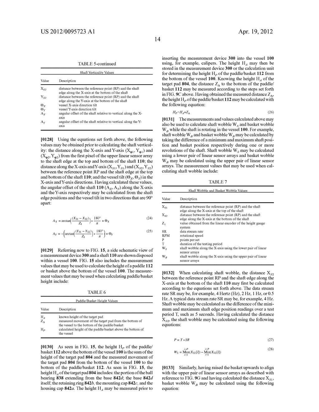 METHODS AND APPARATUS FOR ACQUIRING PHYSICAL MEASUREMENTS RELATING TO A     VESSEL AND A SHAFT WITHIN A VESSEL - diagram, schematic, and image 38