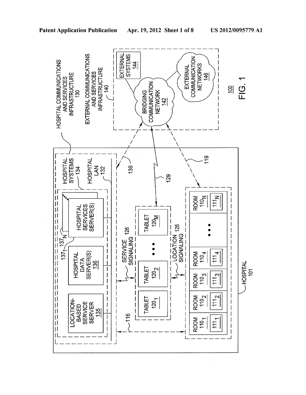 METHOD AND APPARATUS FOR PROVIDING LOCATION-BASED DATA AND SERVICES IN     HEALTHCARE ENVIRONMENTS - diagram, schematic, and image 02