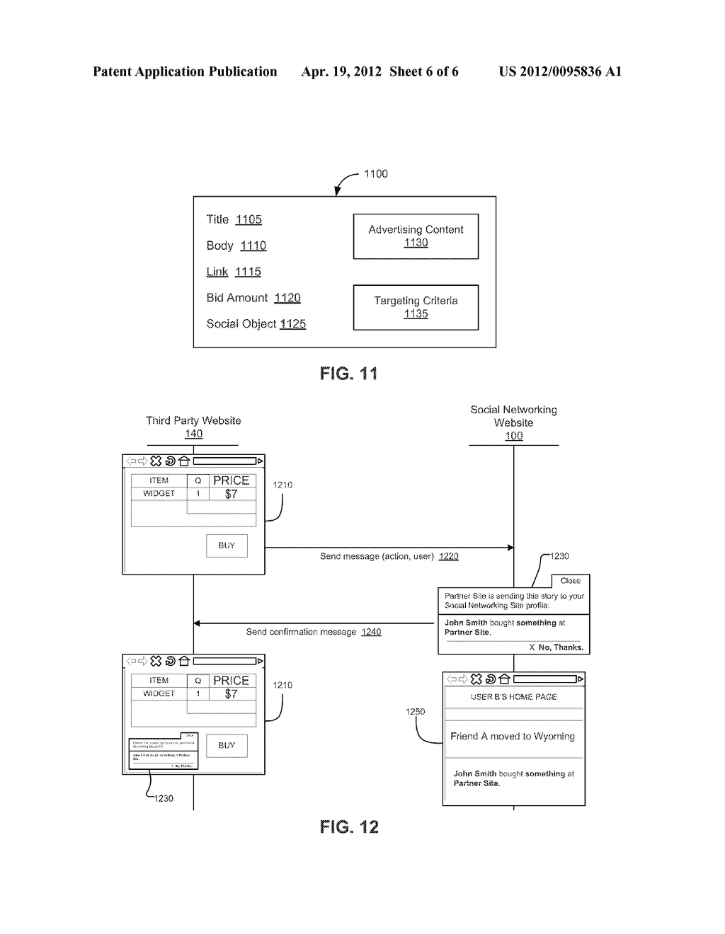 Social Advertisements Based on Actions on an External System - diagram, schematic, and image 07