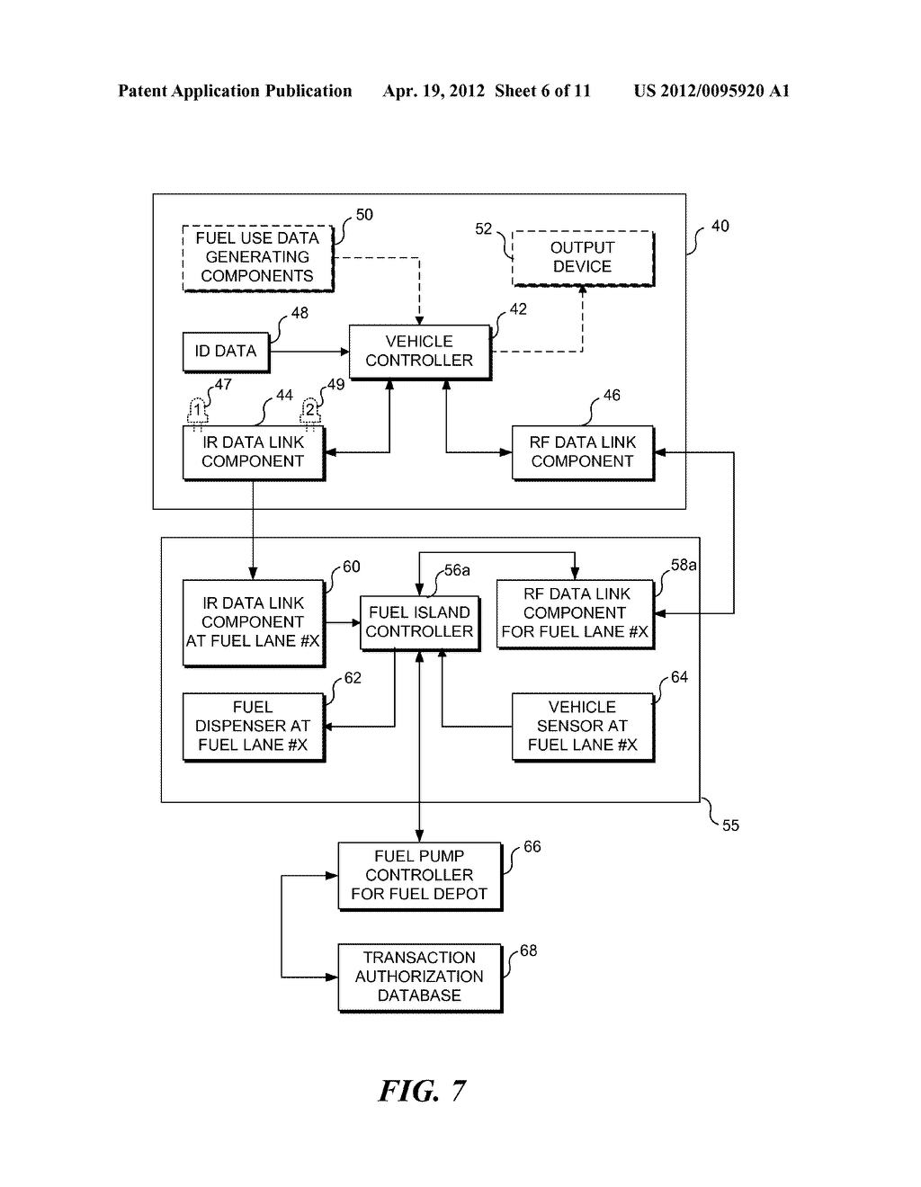 METHOD AND APPARATUS FOR FUEL ISLAND AUTHORIZATION FOR TRUCKING INDUSTRY - diagram, schematic, and image 07