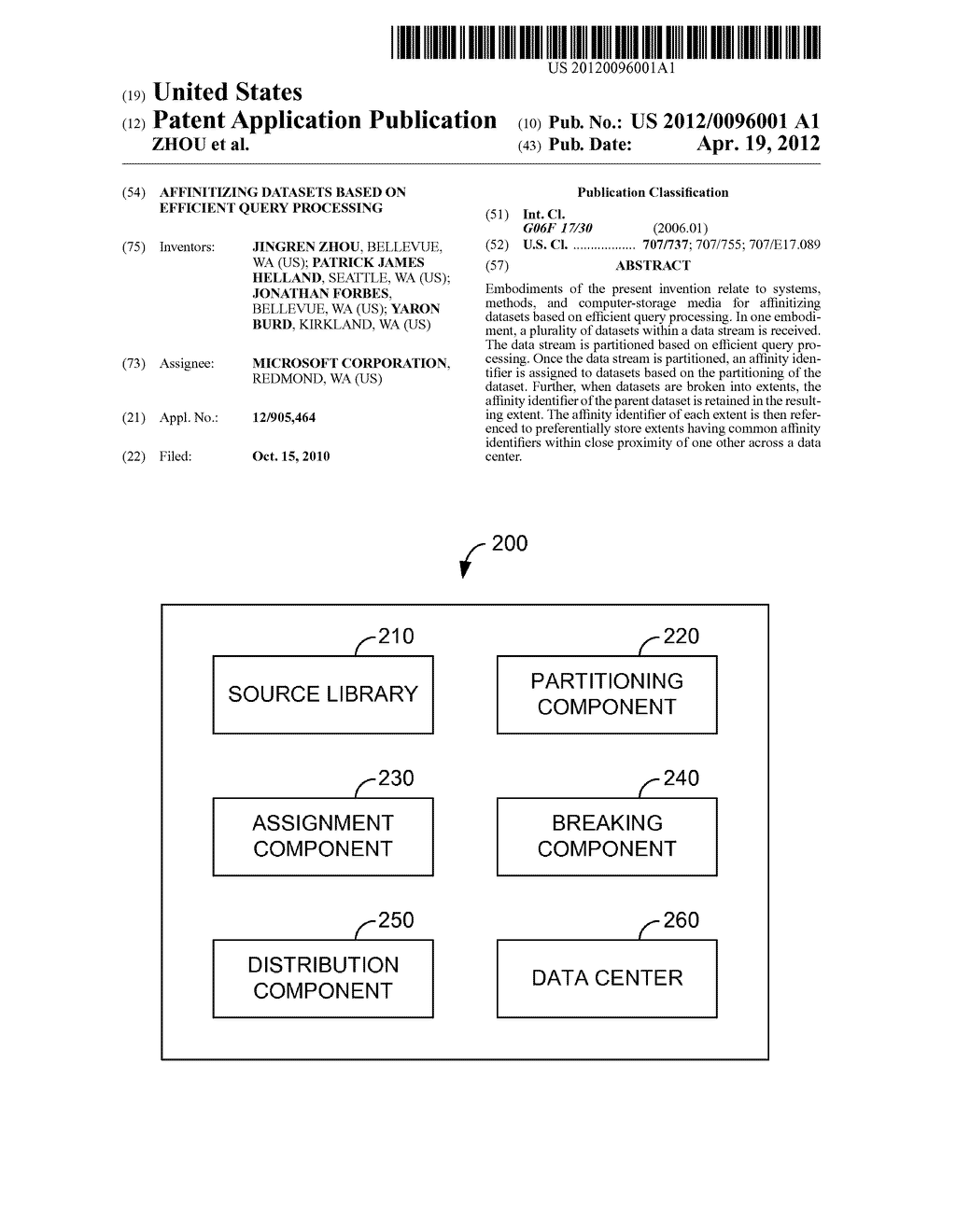 AFFINITIZING DATASETS BASED ON EFFICIENT QUERY PROCESSING - diagram, schematic, and image 01