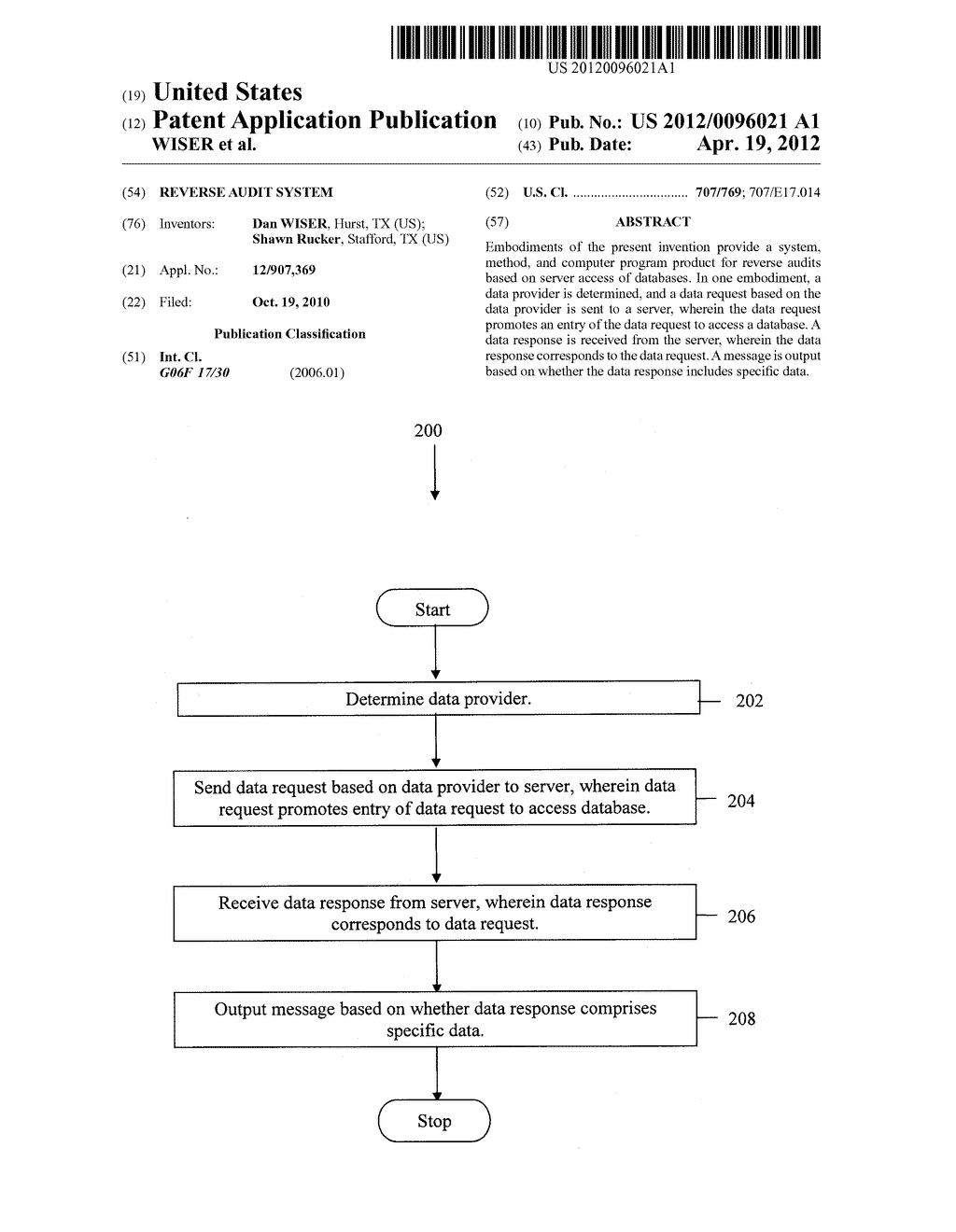 REVERSE AUDIT SYSTEM - diagram, schematic, and image 01