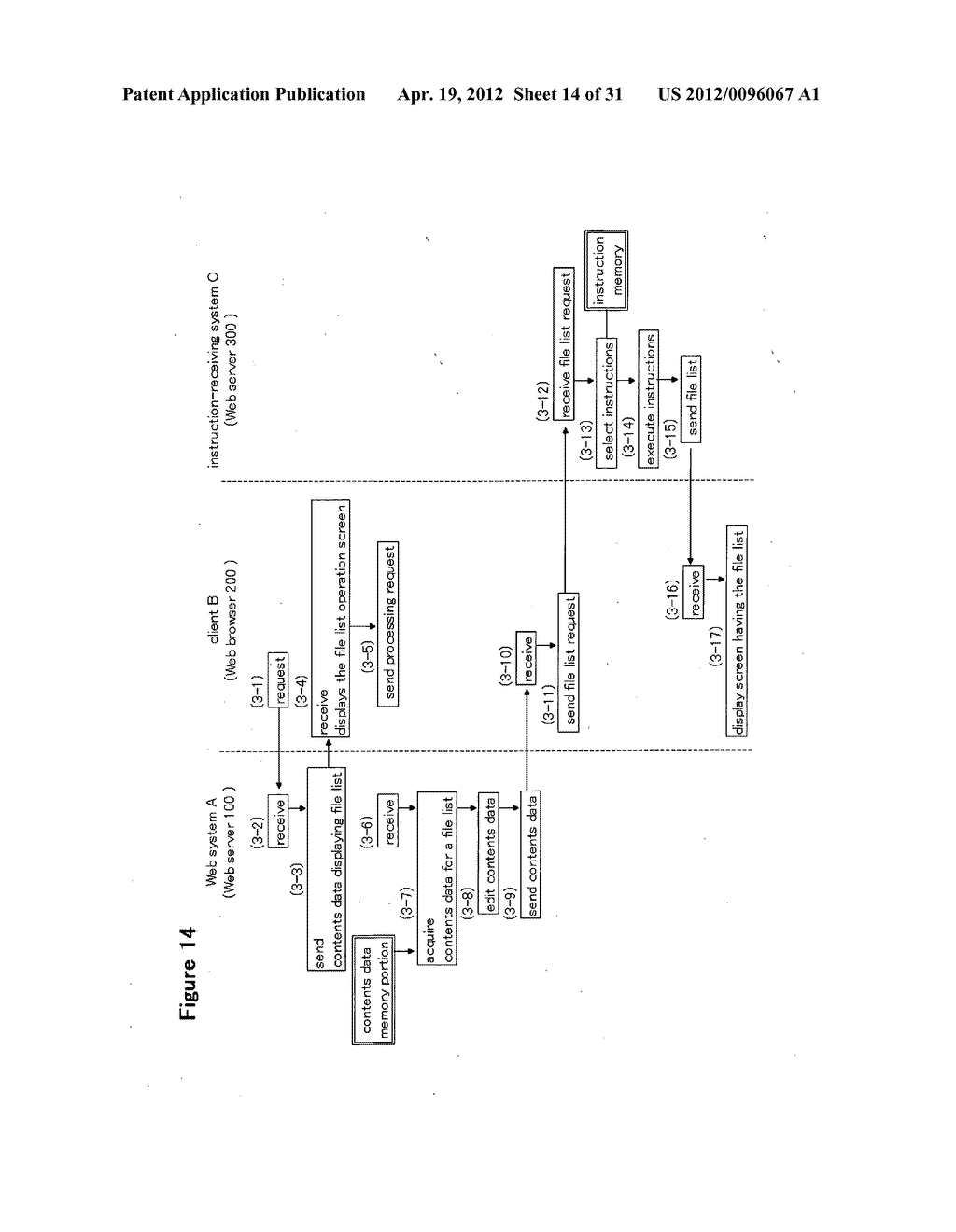 WEB SYSTEM, INSTRUCTION-RECEIVING SYSTEM AND CONTENTS DATA PROVIDING     METHOD - diagram, schematic, and image 15