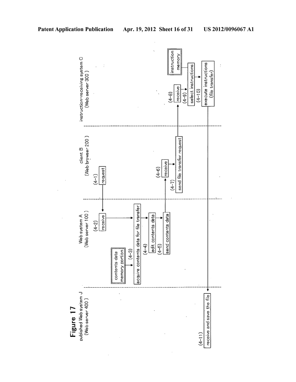 WEB SYSTEM, INSTRUCTION-RECEIVING SYSTEM AND CONTENTS DATA PROVIDING     METHOD - diagram, schematic, and image 17