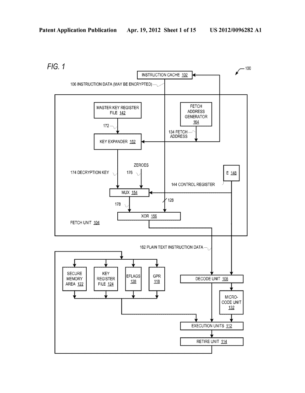 MICROPROCESSOR THAT FETCHES AND DECRYPTS ENCRYPTED INSTRUCTIONS IN SAME     TIME AS PLAIN TEXT INSTRUCTIONS - diagram, schematic, and image 02