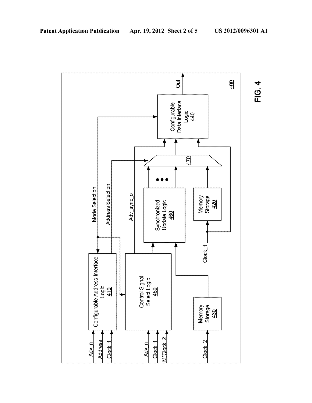 MEMORY INTERFACE CONFIGURABLE FOR ASYNCHRONOUS AND SYNCHRONOUS OPERATION     AND FOR ACCESSING STORAGE FROM ANY CLOCK - diagram, schematic, and image 03