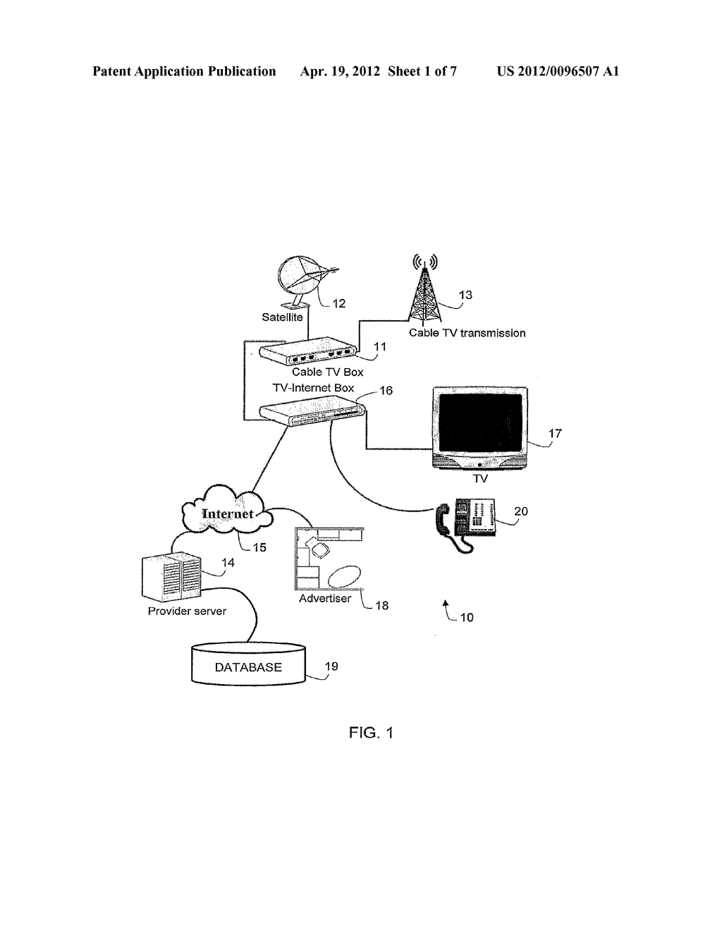 TV SYSTEM FOR DISPLAYING TV BROADCASTS SIGNAL AND INTERNET SIGNAL - diagram, schematic, and image 02