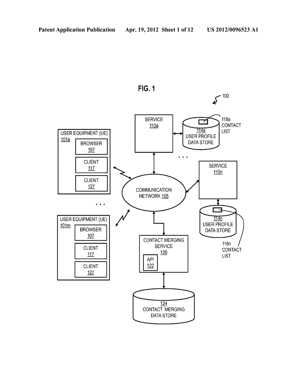 METHOD AND APPARATUS FOR LINKING MULTIPLE CONTACT IDENTIFIERS OF AN     INDIVIDUAL - diagram, schematic, and image 02