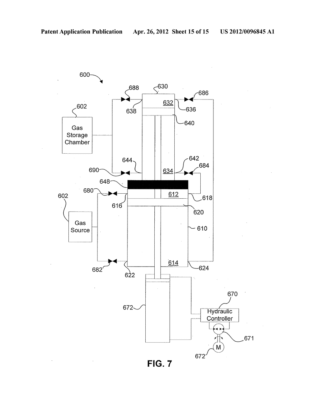 SYSTEMS AND METHODS FOR COMPRESSING AND/OR EXPANDING A GAS UTILIZING A     BI-DIRECTIONAL PISTON AND HYDRAULIC ACTUATOR - diagram, schematic, and image 16