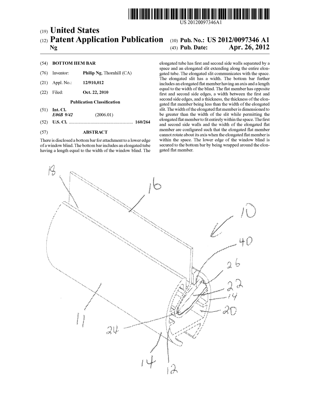 Bottom Hem Bar - diagram, schematic, and image 01