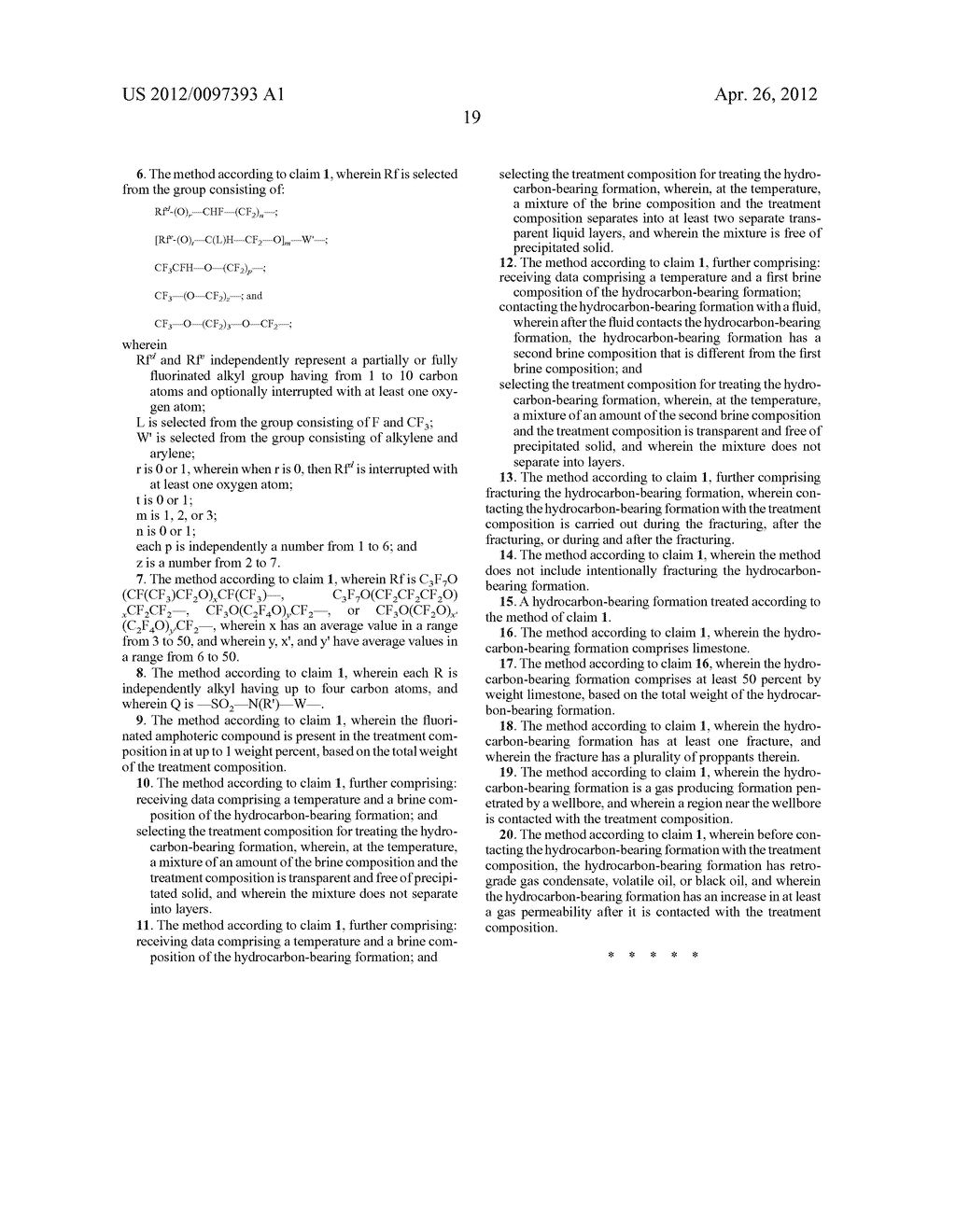 METHODS FOR TREATING CARBONATE HYDROCARBON-BEARING FORMATIONS WITH     FLUORINATED AMPHOTERIC COMPOUNDS - diagram, schematic, and image 23