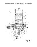 Device for filtering and deaeration of fuel oil with return changeover     valve diagram and image