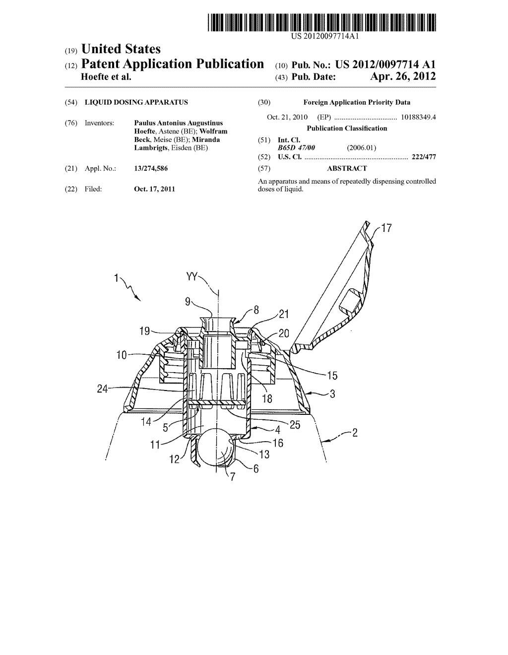 LIQUID DOSING APPARATUS - diagram, schematic, and image 01