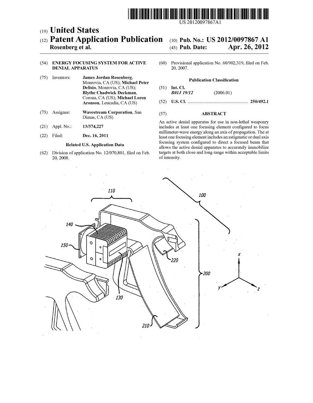 Energy focusing system for active denial apparatus - diagram, schematic, and image 01