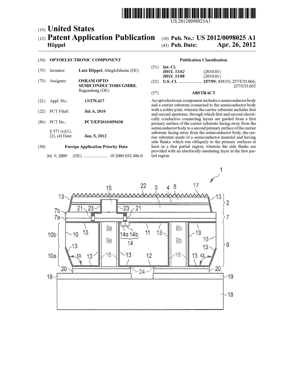 OPTOELECTRONIC COMPONENT - diagram, schematic, and image 01