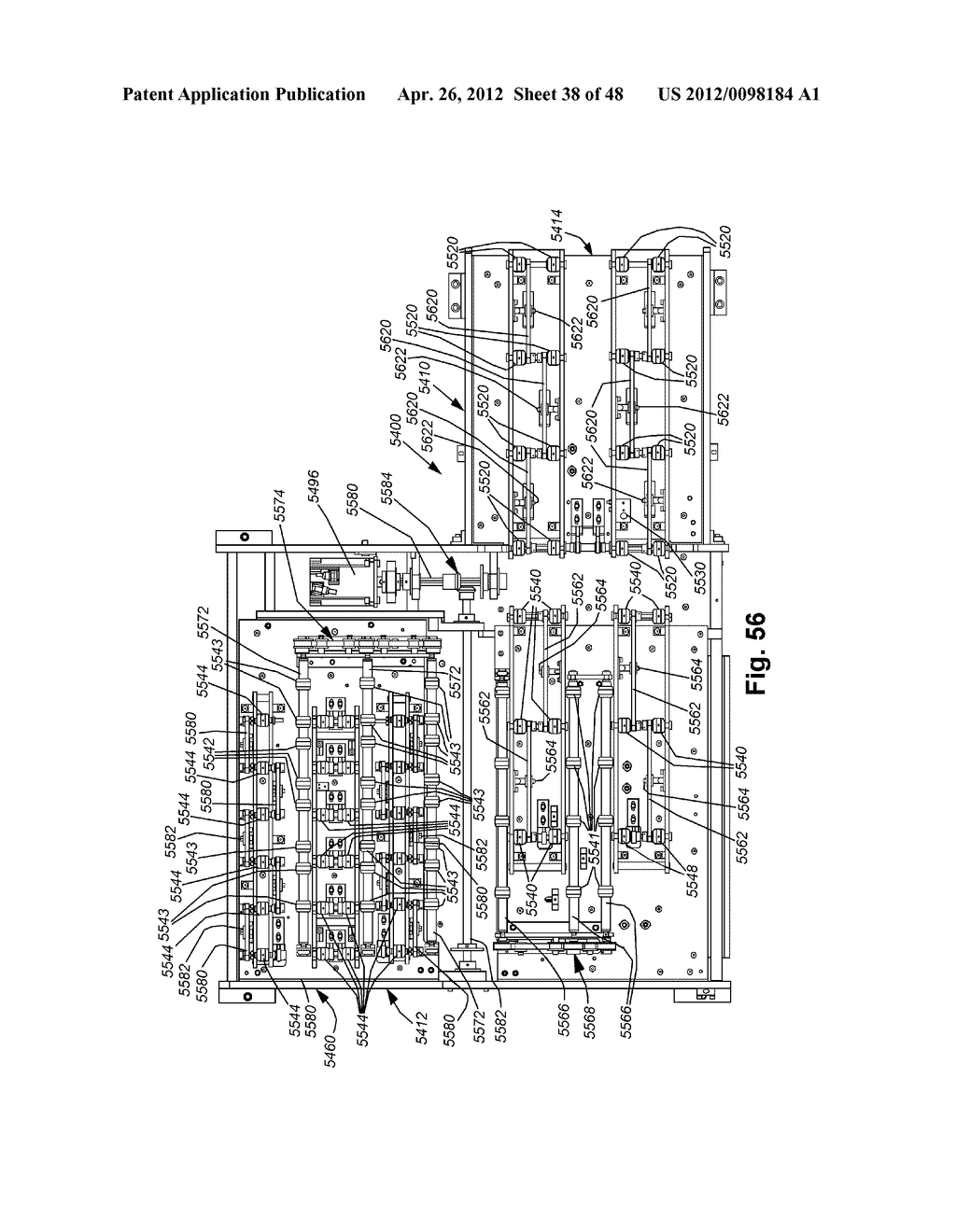 SYSTEM AND METHOD FOR INLINE CUTTING AND STACKING OF SHEETS FOR FORMATION     OF BOOKS - diagram, schematic, and image 39