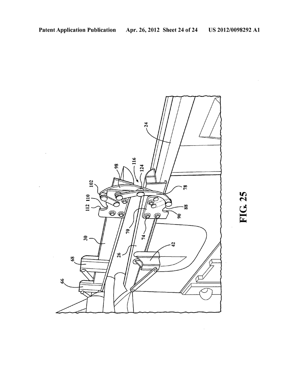 Bi-fold tonneau moving center hinge - diagram, schematic, and image 25