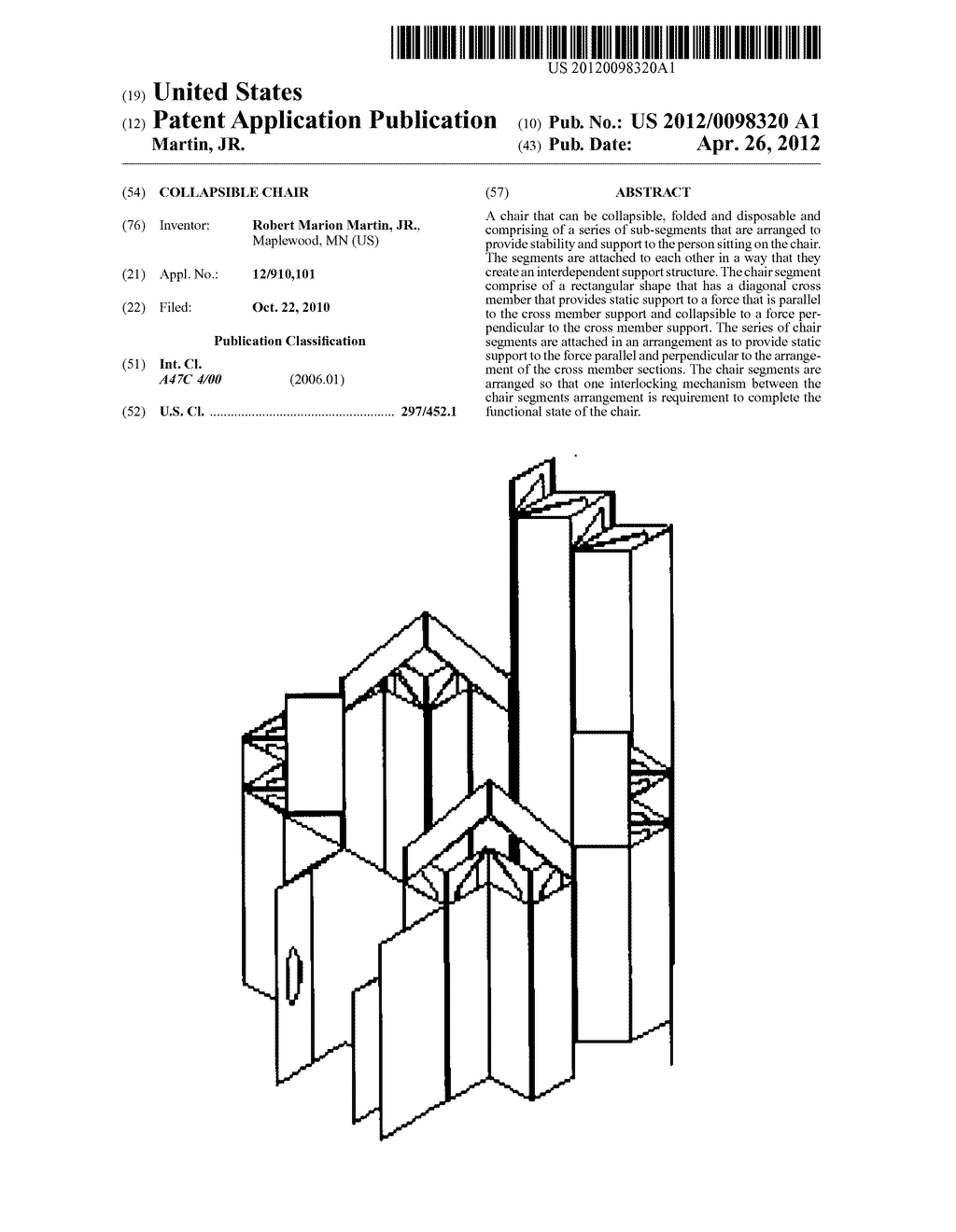 Collapsible Chair - diagram, schematic, and image 01