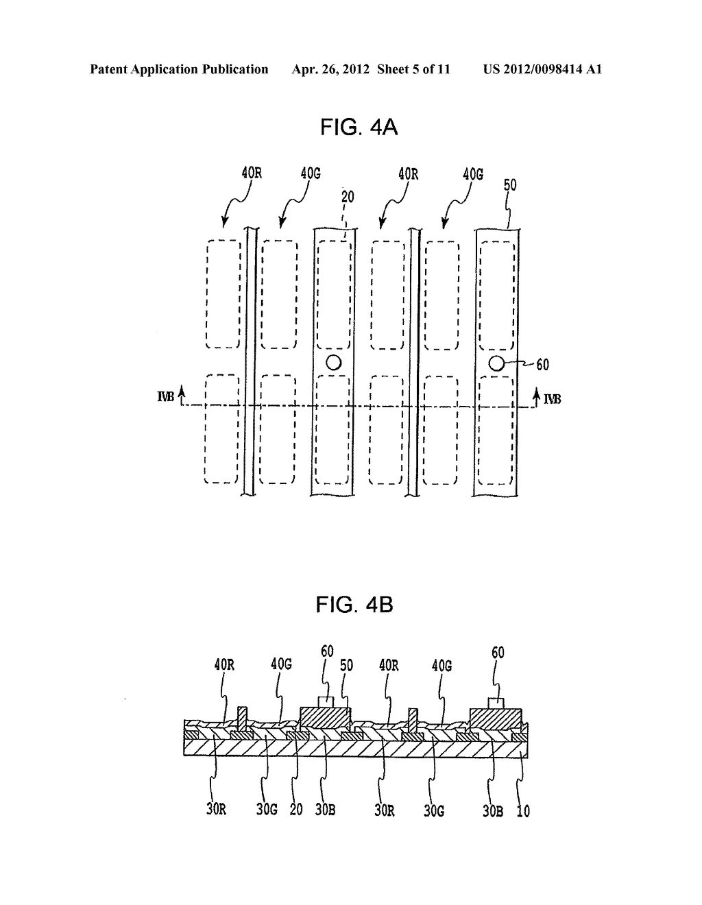 FLAT PANEL DISPLAY, INTERMEDIATE MANUFACTURED PRODUCT AND METHOD OF     MANUFACTURING SAME - diagram, schematic, and image 06