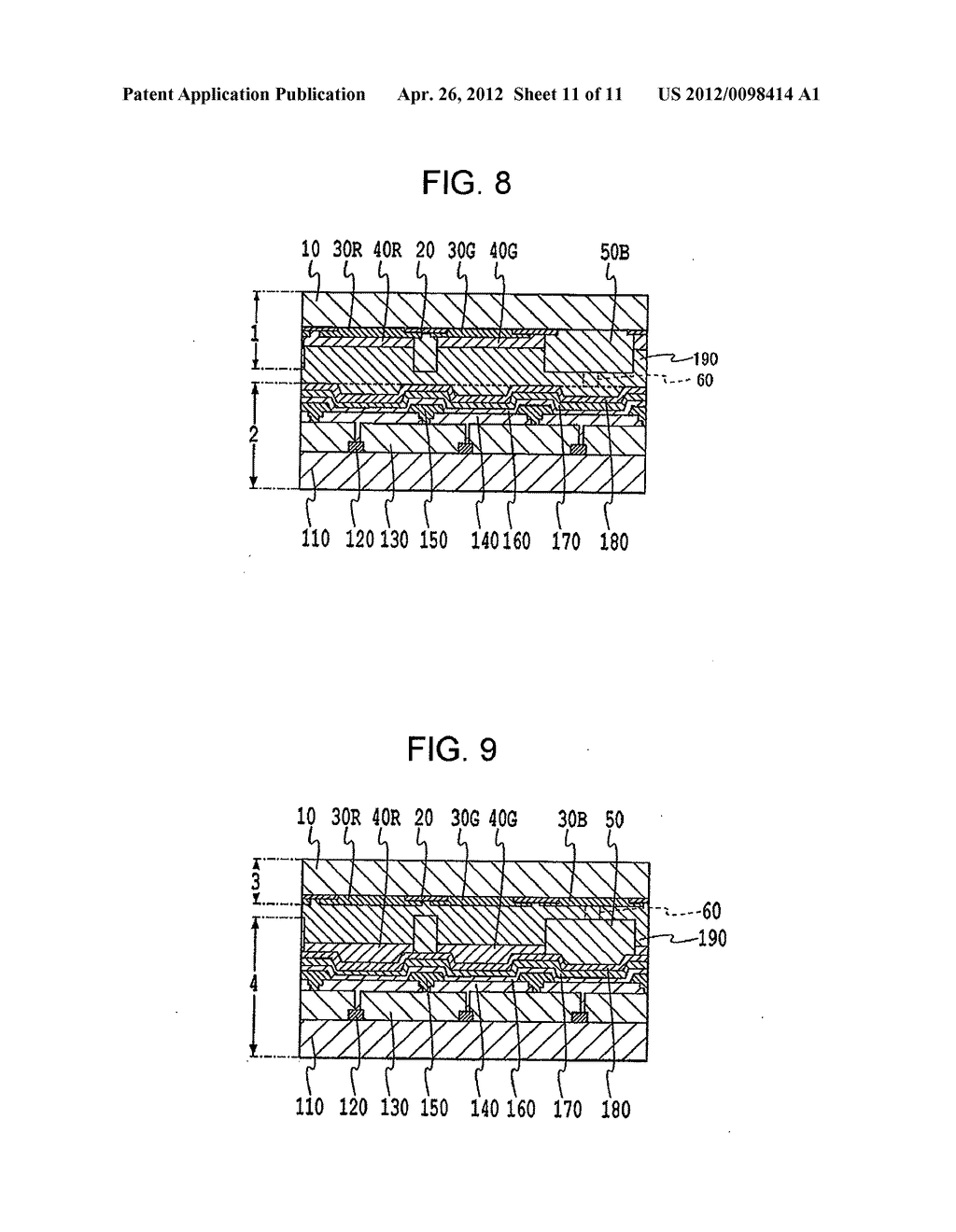 FLAT PANEL DISPLAY, INTERMEDIATE MANUFACTURED PRODUCT AND METHOD OF     MANUFACTURING SAME - diagram, schematic, and image 12