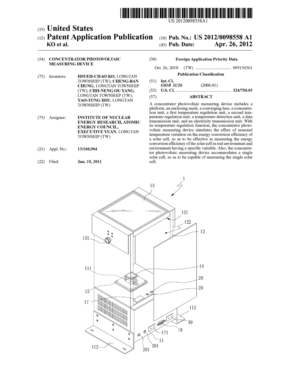 CONCENTRATOR PHOTOVOLTAIC MEASURING DEVICE - diagram, schematic, and image 01