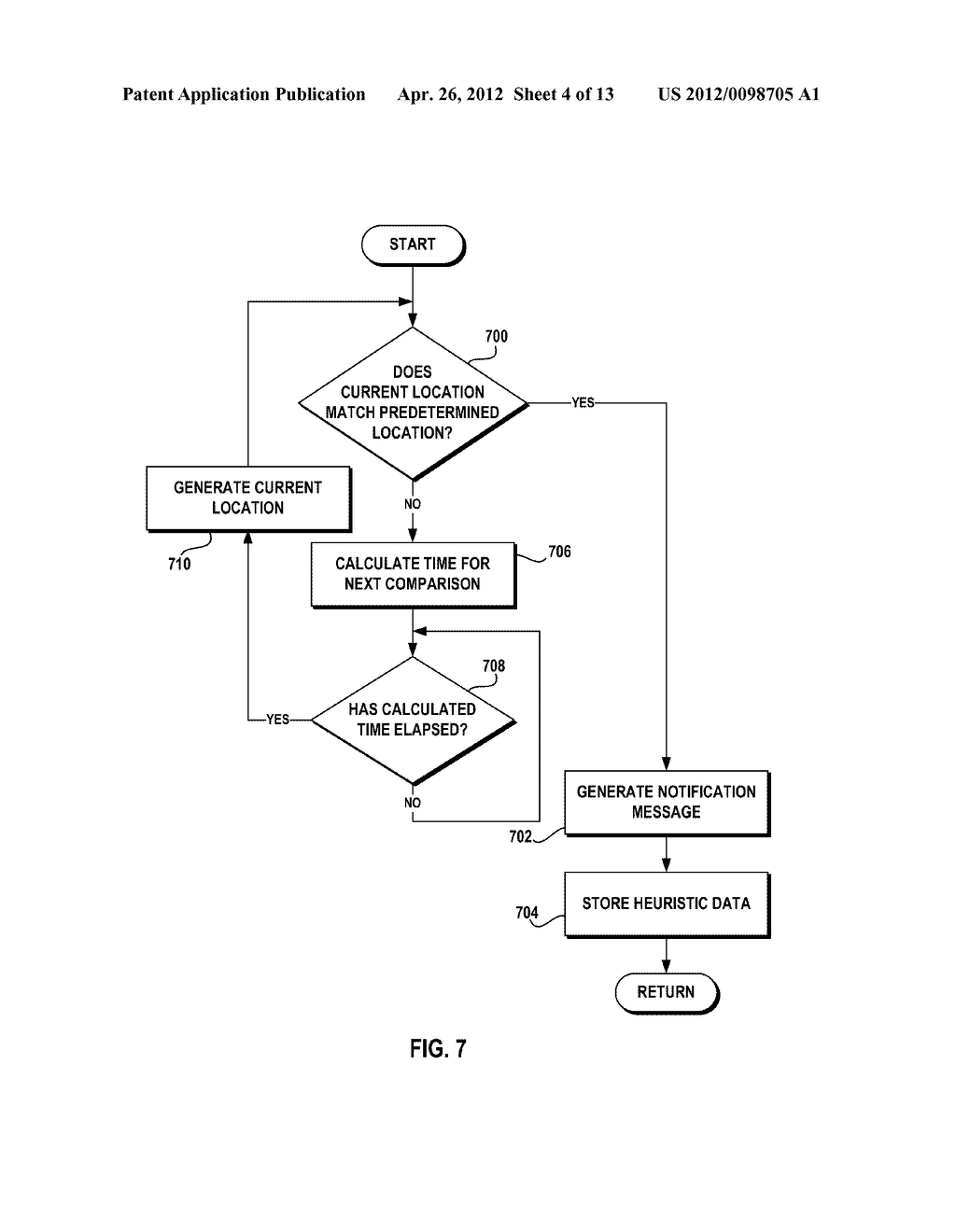 USE OF HEURISTIC DATA FOR SENDING MESSAGE FROM MOBILE COMPUTING DEVICE - diagram, schematic, and image 05