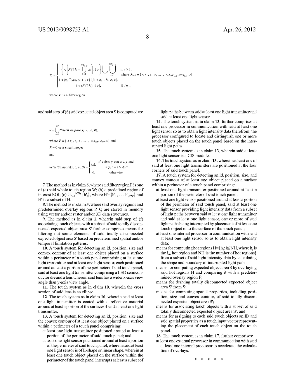 SYSTEM AND METHOD FOR PROVIDING MULTI-DIMENSIONAL TOUCH INPUT VECTOR - diagram, schematic, and image 18