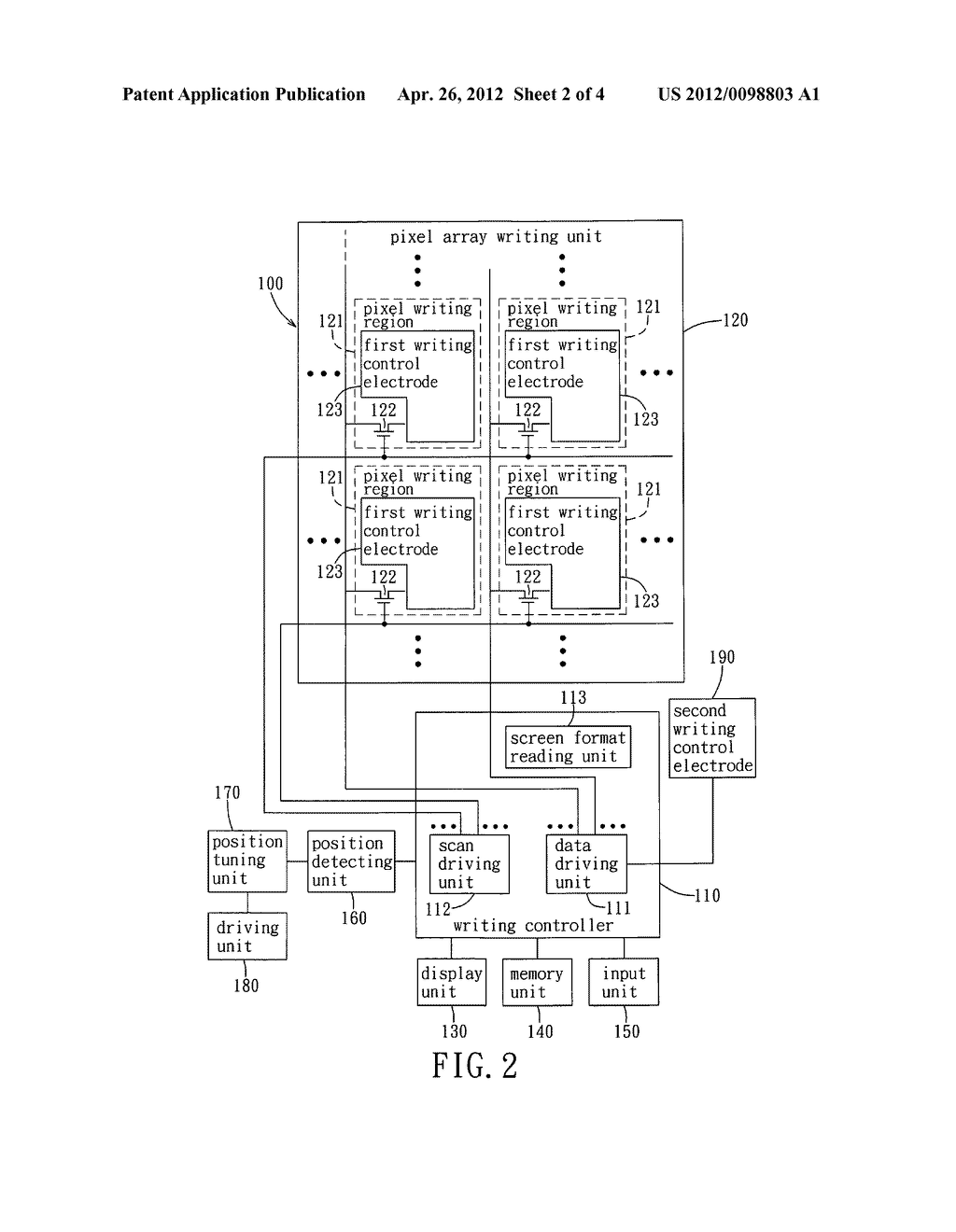 WRITING APPARATUS FOR AN ELECTRONIC PAPER - diagram, schematic, and image 03