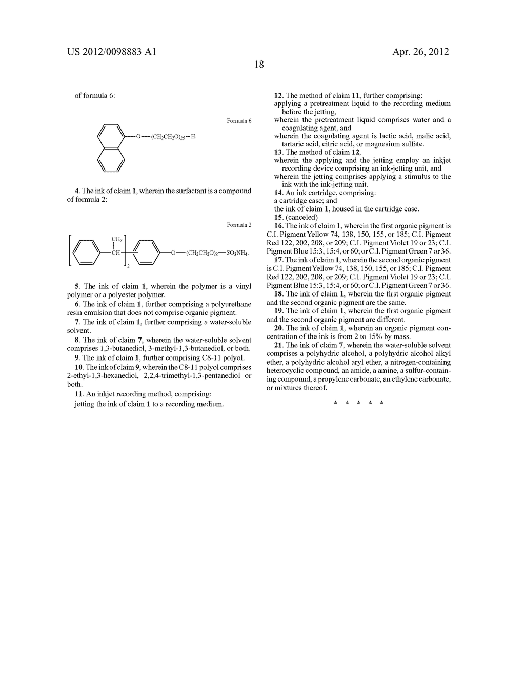 INK FOR INKJET RECORDING, INKJET RECORDING METHOD USING THE SAME, INK     CARTRIDGE HOUSING THE SAME, AND RECORDED MATTER - diagram, schematic, and image 21