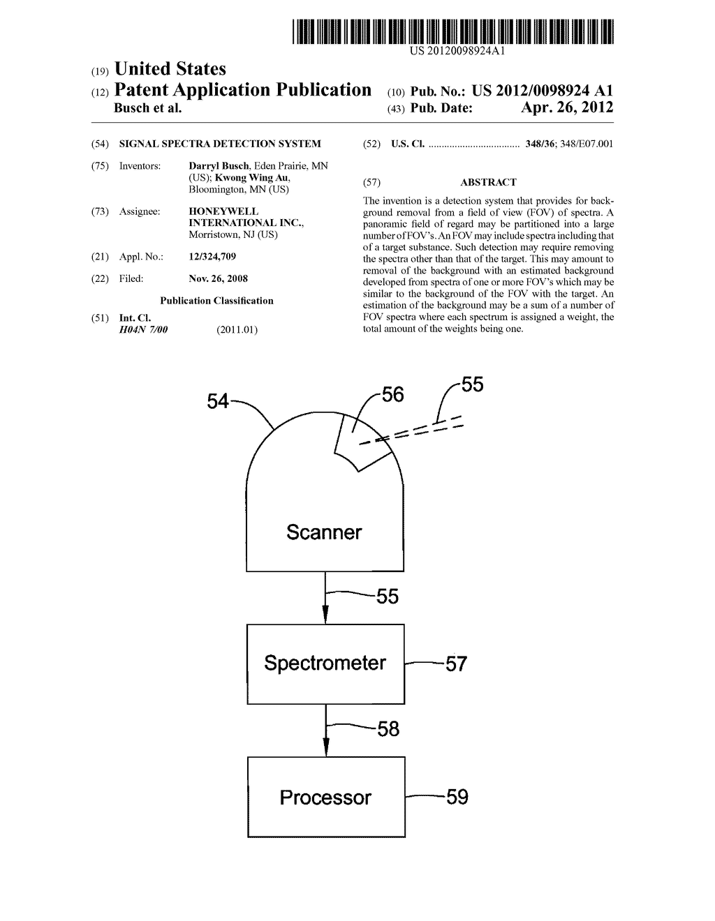 SIGNAL SPECTRA DETECTION SYSTEM - diagram, schematic, and image 01