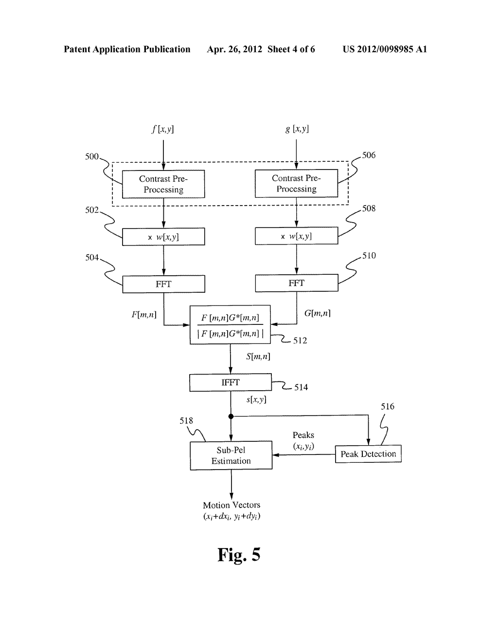 METHOD TO INCREASE THE ACCURACY OF PHASE CORRELATION MOTION ESTIMATION IN     LOW-BIT-PRECISION CIRCUMSTANCES - diagram, schematic, and image 05