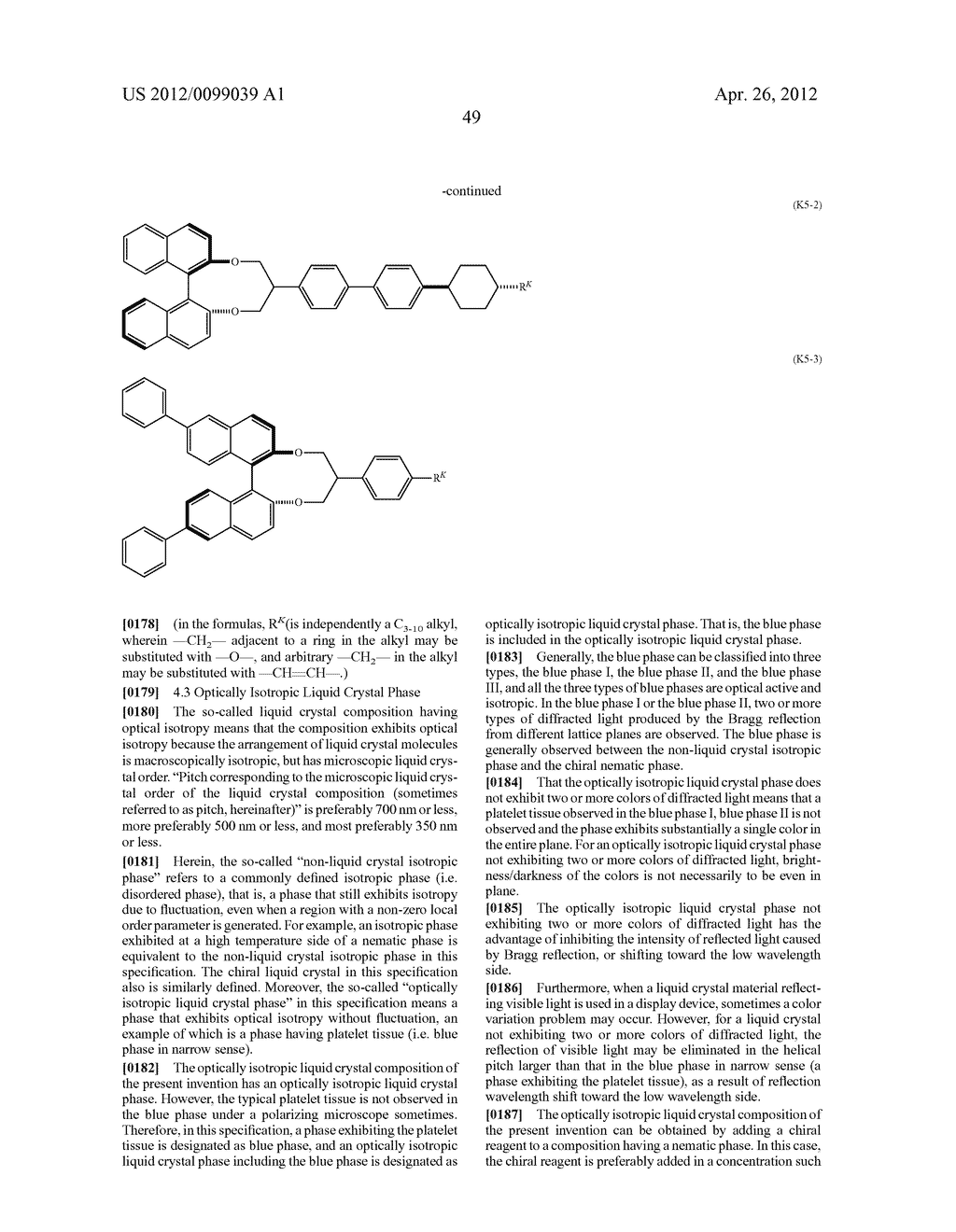 CHLOROBENZENE DERIVATIVE, OPTICALLY ISOTROPIC LIQUID CRYSTAL MEDIUM, AND     OPTICAL DEVICE - diagram, schematic, and image 51