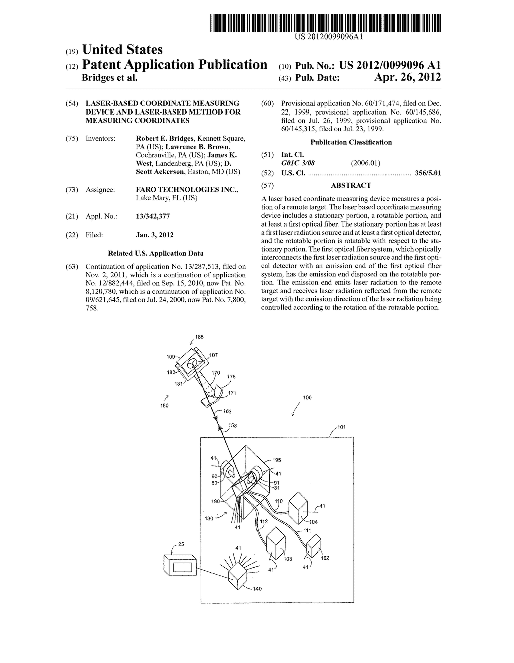 LASER-BASED COORDINATE MEASURING DEVICE AND LASER-BASED METHOD FOR     MEASURING COORDINATES - diagram, schematic, and image 01