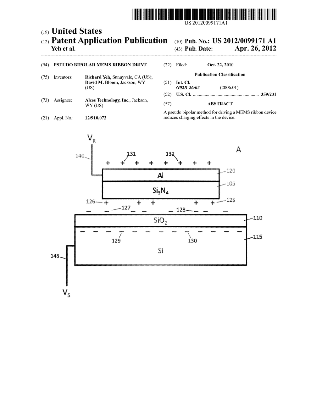 Pseudo Bipolar MEMS Ribbon Drive - diagram, schematic, and image 01