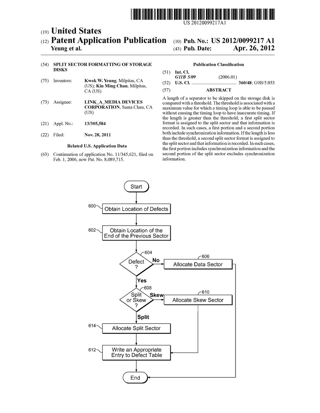 SPLIT SECTOR FORMATTING OF STORAGE DISKS - diagram, schematic, and image 01