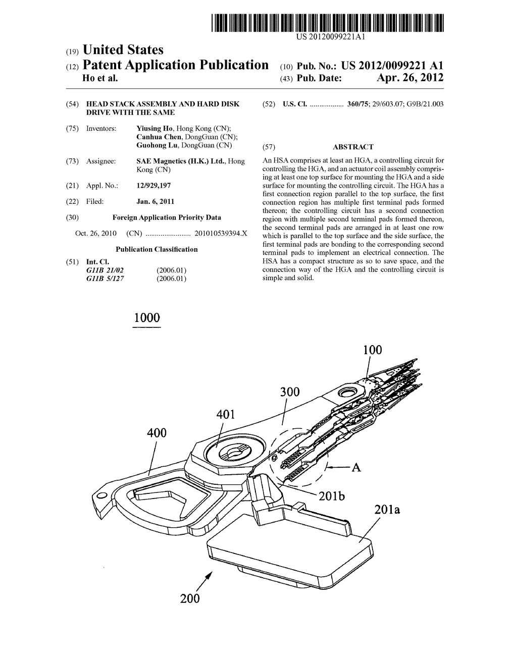 Head stack assembly and hard disk drive with the same - diagram, schematic, and image 01