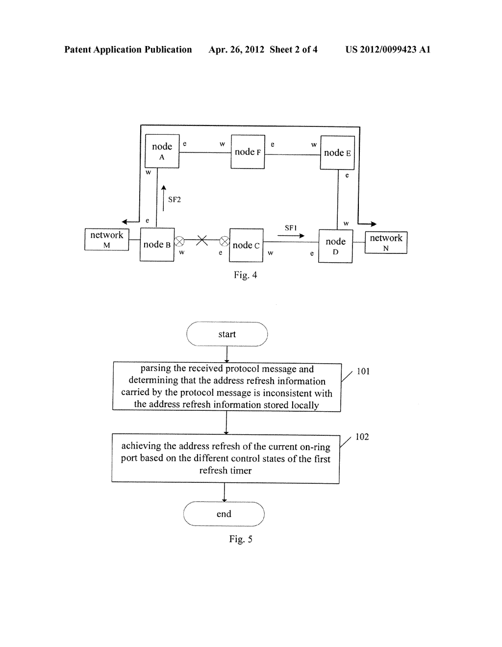 Method and System for Refreshing the Single Ring Address in an Ethernet     Ring - diagram, schematic, and image 03