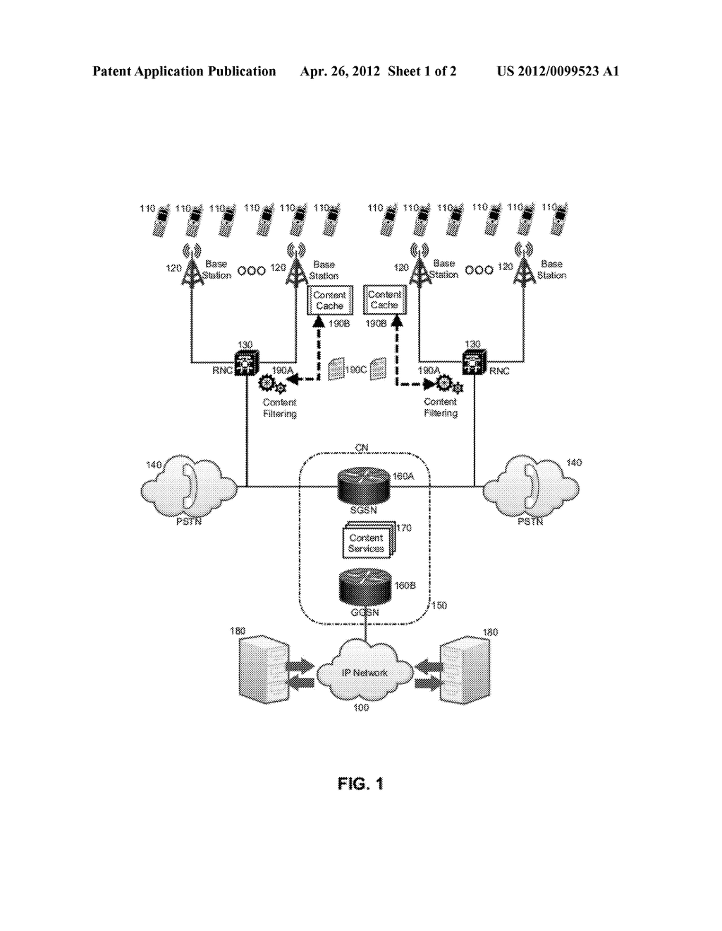 ENSURING CONTENT FILTERING THROUGH A SPECIALIZED TIER OF PROXY CACHES AT     THE BASE STATION - diagram, schematic, and image 02