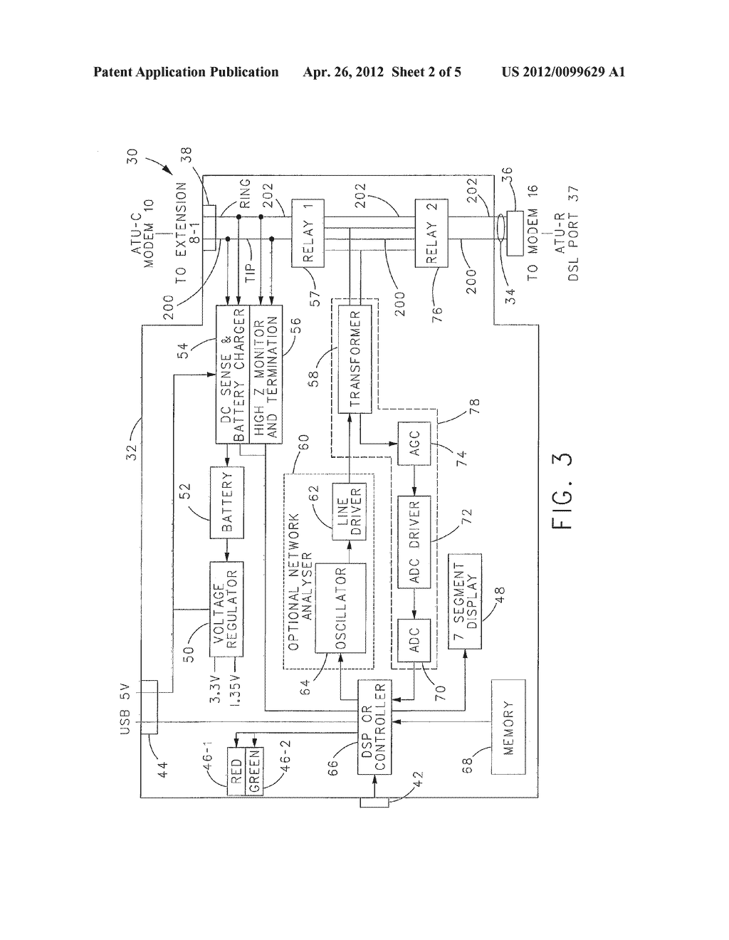 Communications Wiring Noise Level Monitor and Alarm Indicator - diagram, schematic, and image 03