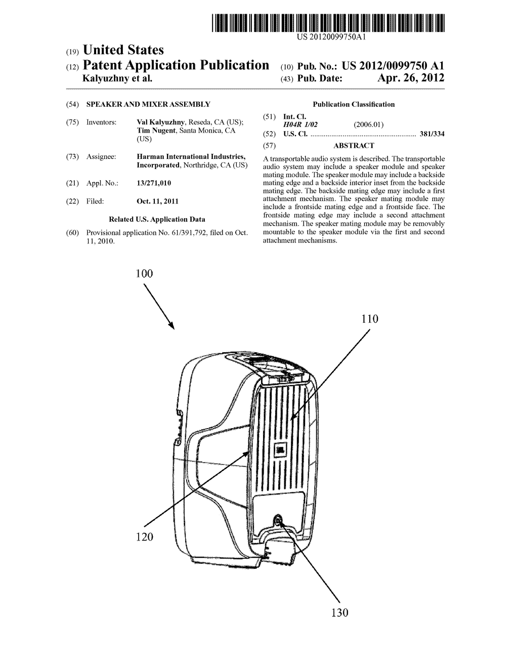 SPEAKER AND MIXER ASSEMBLY - diagram, schematic, and image 01