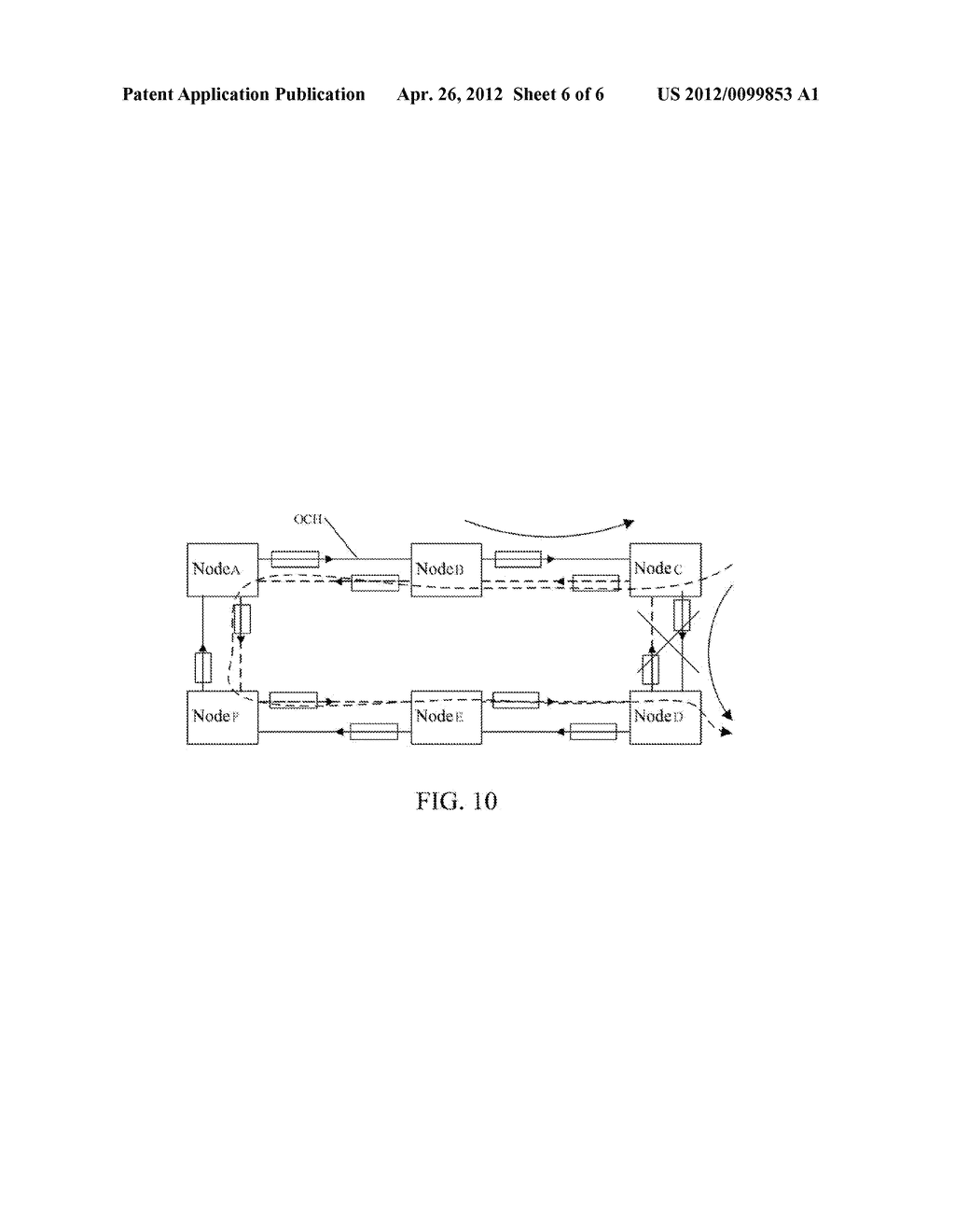 Method and Device for Processing Failure of Multi-Span Working Channel in     Ring Optical Transmission Network - diagram, schematic, and image 07