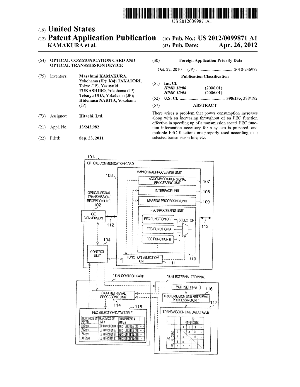 OPTICAL COMMUNICATION CARD AND OPTICAL TRANSMISSION DEVICE - diagram, schematic, and image 01