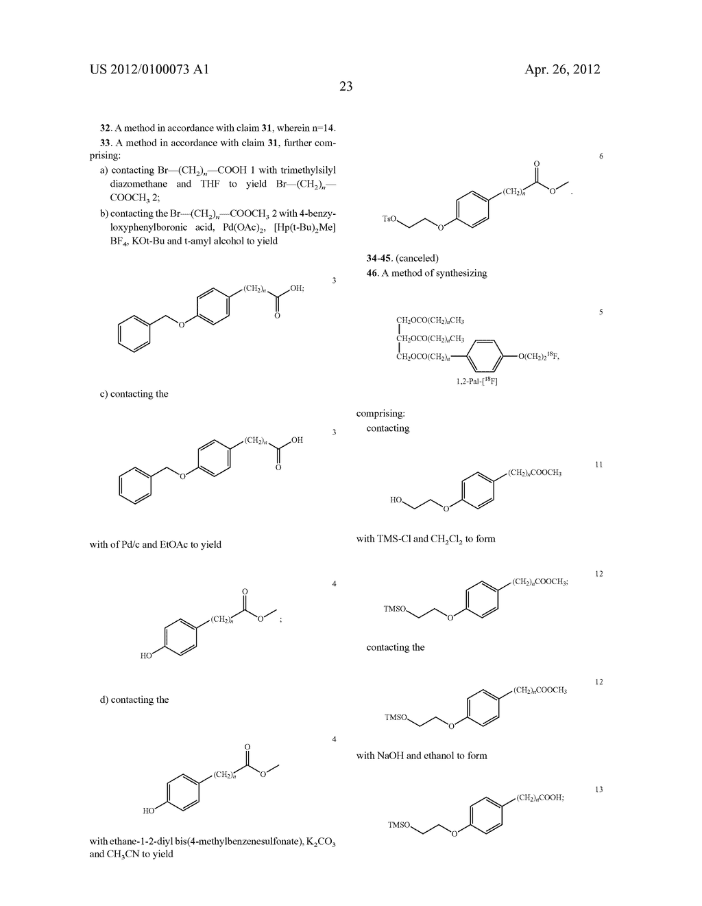 PET RADIOTRACERS FOR IMAGING FATTY ACID METABOLISM AND STORAGE - diagram, schematic, and image 33