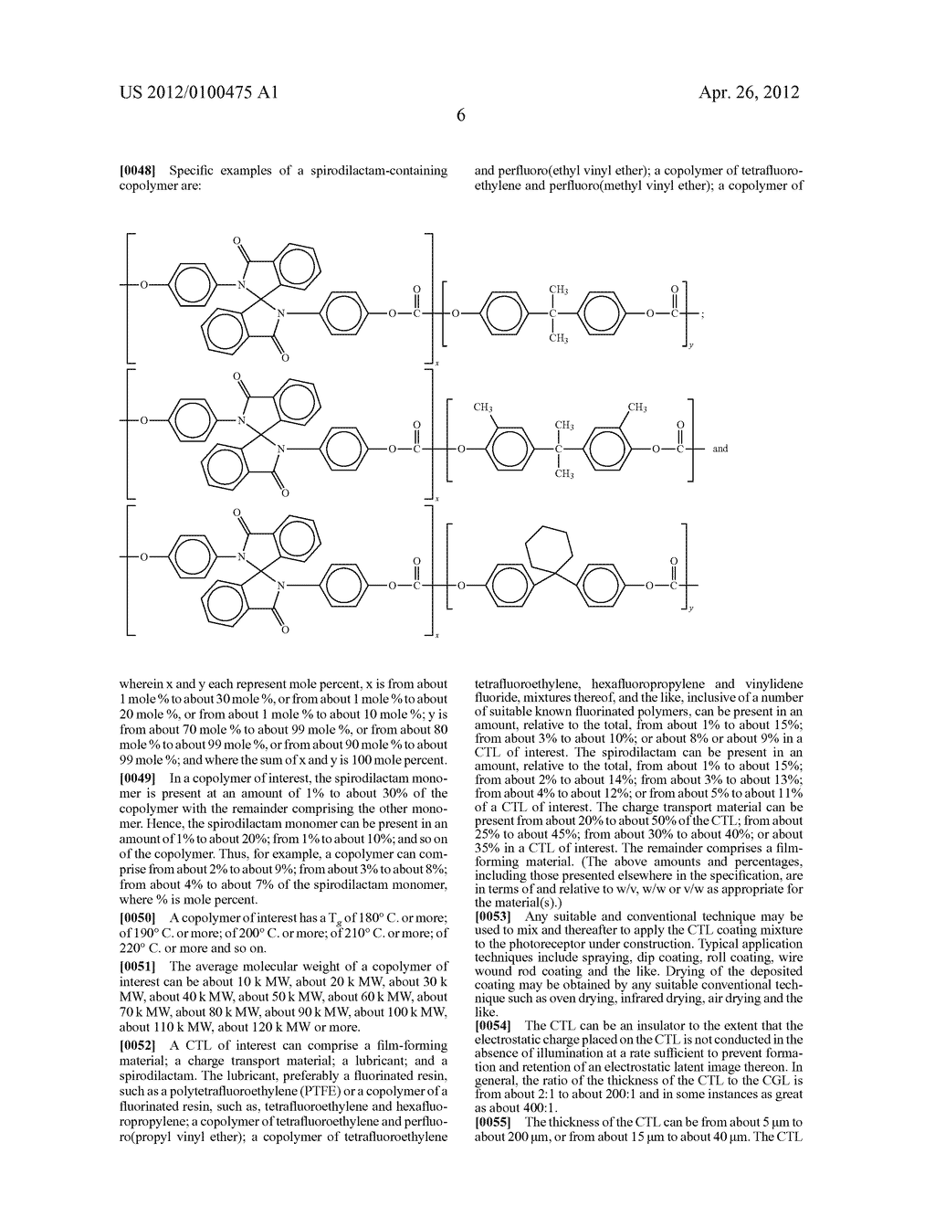 Spirodilactam-doped charge transport layer for imaging device - diagram, schematic, and image 07