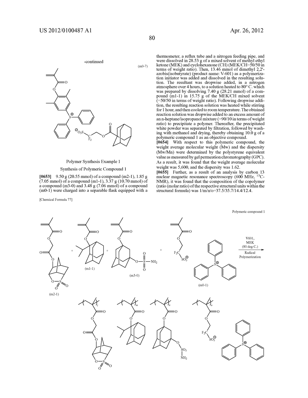 RESIST COMPOSITION, METHOD OF FORMING RESIST PATTERN, AND POLYMERIC     COMPOUND - diagram, schematic, and image 81