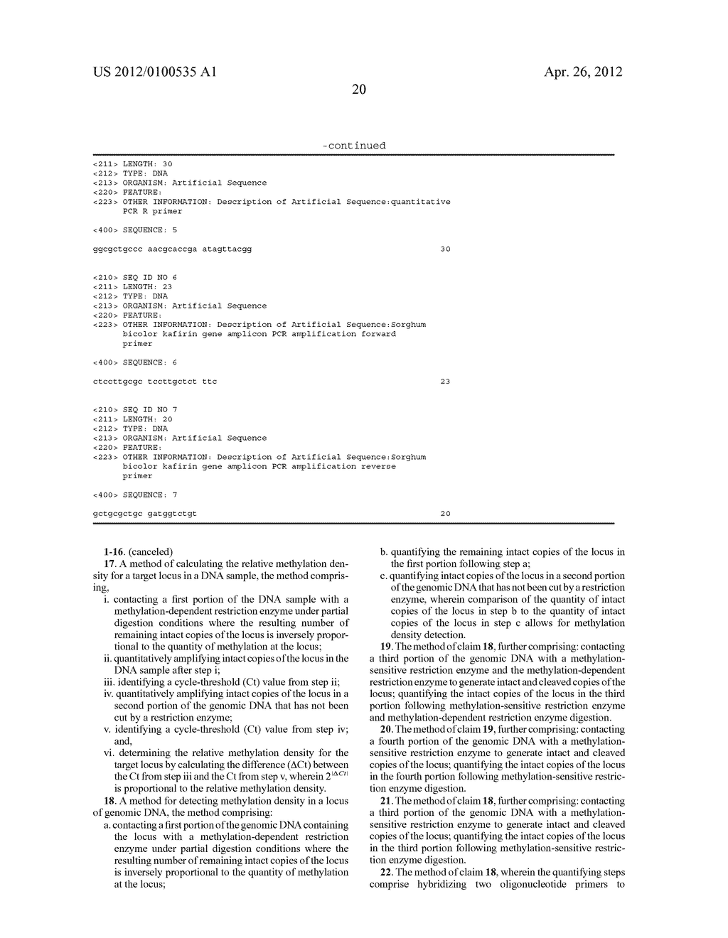 METHODS FOR QUANTITATIVE DETERMINATION OF METHYLATION DENSITY IN A DNA     LOCUS - diagram, schematic, and image 41