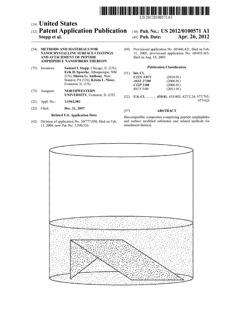 METHODS AND MATERIALS FOR NANOCRYSTALLINE SURFACE COATINGS AND ATTACHMENT     OF PEPTIDE AMPHIPHILE NANOFIBERS THEREON - diagram, schematic, and image 01